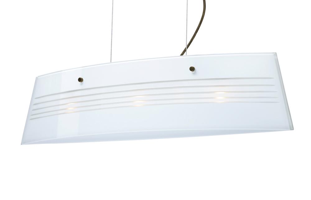 Besa Pendant Silhouette 28 Bronze Opal Cut 3x5W LED