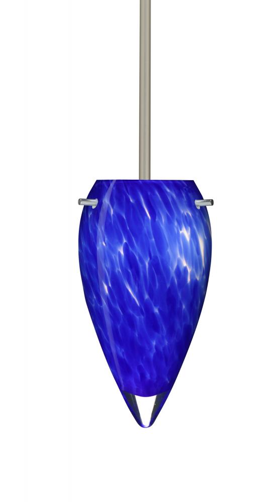 Besa Juli LED Pendant Blue Cloud Satin Nickel 1x9W LED