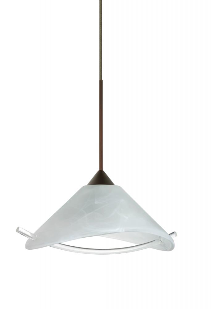 Besa Pendant For Multport Canopy Hoppi Bronze Marble/Clear 1x50W Halogen