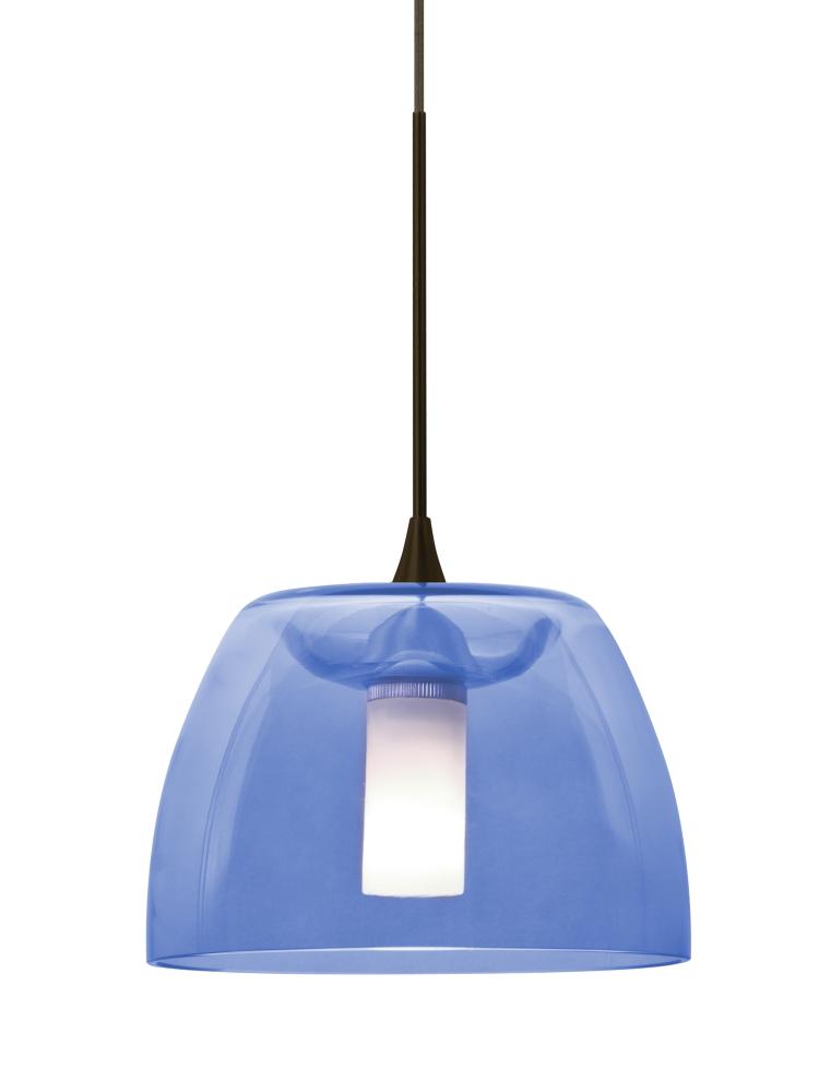 Besa Spur Cord Pendant For Multiport Canopy, Blue, Bronze Finish, 1x35W Halogen
