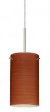 Besa Lighting 1BC-4404CH-SN - Besa Stilo 7 Pendant Satin Nickel Cherry 1x50W Candelabra