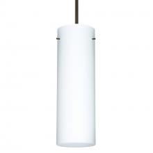 Besa Lighting 1JC-493007-BR - Besa Stilo 9 Pendant Bronze Opal Matte 1x40W MAX E26 Base
