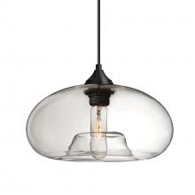 Besa Lighting 1JC-BANACL-EDIL-BK - Besa Pendant Bana Black Clear 1x8W LED Filament