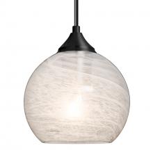 Besa Lighting 1JC-JILLYCL-EDIL-BK - Besa, Jilly Cord Pendant, Vapor Clear, Black Finish, 1x5W LED Filament