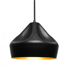 Besa Lighting 1JC-LOTUS-BK - Besa Lotus Pendant, Black Finish, 1x60W MAX E26 Base