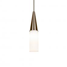 Besa Lighting 1JC-METRO12-BR - Besa Metro 12 Pendant, Opal Matte, Bronze Finish, 1x60W MAX E26 Base