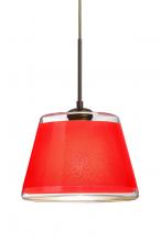 Besa Lighting 1JC-PIC9RD-BR - Besa Pendant Pica 9 Bronze Red Sand 1x75W Medium Base