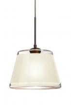 Besa Lighting 1JC-PIC9WH-BR - Besa Pendant Pica 9 Bronze White Sand 1x75W Medium Base