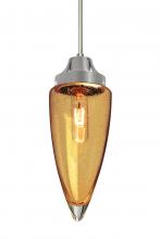 Besa Lighting 1JC-SULUAM-SN - Besa, Sulu Cord Pendant, Amber Bubble, Satin Nickel Finish, 1x60W Medium Base