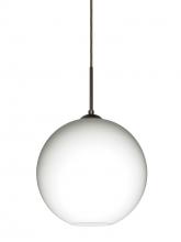 Besa Lighting 1JT-COCO1007-LED-BR - Besa Coco 10 Pendant, Opal Matte, Bronze Finish, 1x9W LED