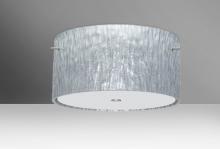 Besa Lighting 1KM-4008SS-LED-SN - Besa Ceiling Tamburo 16 Satin Nickel Stone Silver Foil 1x28W LED