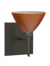 Besa Lighting 1SW-1743CH-BR-SQ - Besa Wall With SQ Canopy Domi Bronze Cherry 1x40W G9