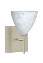 Besa Lighting 1SW-177919-SN-SQ - Besa Wall With SQ Canopy Mia Satin Nickel Carrera 1x40W G9