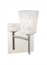 Besa Lighting 1SW-5125GL-LED-CR-SQ - Besa Wall With SQ Canopy Nico 4 Chrome Glitter Stone 1x5W LED