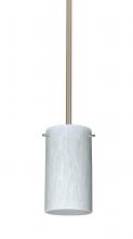 Besa Lighting 1TT-440419-LED-SN - Besa Stem Stilo 7 Pendant Satin Nickel Carrera 1x9W LED