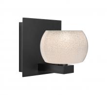 Besa Lighting 1WF-KENOWH-BK - Besa, Keno Vanity, White Sand, Black Finish, 1x60W G9 Base