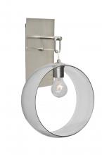 Besa Lighting 1WP-PLATOCL-SN-NI - Besa, Plato Wall Pendant, Clear, Satin Nickel Finish, 1x60W Medium Base