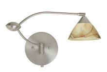 Besa Lighting 1WU-174383-SN - Besa Wall Domi Satin Nickel Mocha 1x50W Halogen Gy6.35