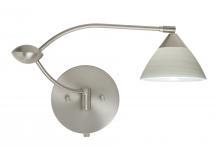 Besa Lighting 1WU-1743KR-SN - Besa Wall Domi Satin Nickel Chalk 1x50W Halogen Gy6.35
