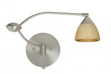 Besa Lighting 1WU-1758GF-SN - Besa Wall Divi Satin Nickel Gold Foil 1x50W Mr16