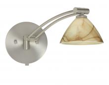 Besa Lighting 1WW-174383-SN - Besa Wall Domi Satin Nickel Mocha 1x50W Halogen Gy6.35