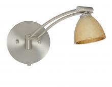 Besa Lighting 1WW-1758GF-SN - Besa Wall Divi Satin Nickel Gold Foil 1x50W Mr16
