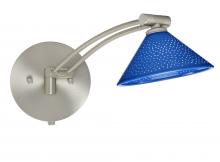 Besa Lighting 1WW-282484-SN - Besa Wall Kona Satin Nickel Blue Starpoint 1x50W Halogen Gy6.35