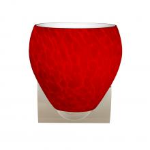 Besa Lighting 1WZ-4122RC-LED-CR - Besa, Bolla Mini Sconce, Red Cloud, Chrome Finish, 1x9W LED