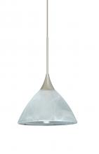 Besa Lighting 1XC-174352-SN - Besa Pendant Domi Satin Nickel Marble 1x50W Halogen