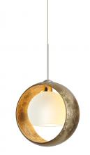 Besa Lighting 1XC-4293GG-LED-SN - Besa Pendant Pogo Satin Nickel Gold/Inner Gold 1x5W LED