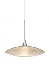 Besa Lighting 1XC-6294GD-SN - Besa Pendant Spazio Satin Nickel Gold/Frost 1x50W Halogen