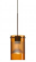 Besa Lighting 1XC-6524EG-LED-BR - Besa Pendant Scope Bronze Armagnac/Frost 1x5W LED Mr16