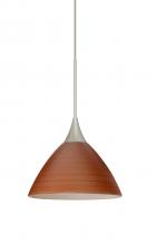 Besa Lighting 1XT-1743CH-LED-SN - Besa Pendant Domi Satin Nickel Cherry 1x6W LED