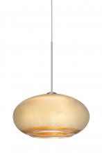 Besa Lighting 1XT-2492GF-LED-SN - Besa Pendant Brio 7 Satin Nickel Gold Foil 1x6W LED