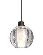 Besa Lighting 1XT-BOCA5BB-BR - Besa, Boca 5 Cord Pendant, Clear Bubble, Bronze Finish, 1x35W Halogen