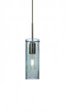 Besa Lighting 1JT-JUNI10BL-BR - Besa, Juni 10 Cord Pendant, Blue Bubble, Bronze, 1x60W Medium Base