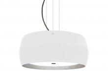 Besa Lighting 1KV-POGOSF-BR - Besa Pogo Cable Pendant, White/Inner Silver Foil, Bronze, 3x60W Medium Base