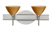 Besa Lighting 2SW-1743OK-SN - Besa Wall Domi Satin Nickel Oak 2x40W G9