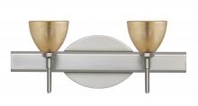 Besa Lighting 2SW-1758GF-SN - Besa Divi Wall 2SW Gold Foil Satin Nickel 2x40W G9