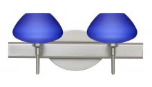 Besa Lighting 2SW-541087-SN - Besa Wall Peri Satin Nickel Blue Matte 2x40W G9