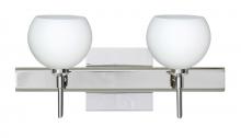 Besa Lighting 2SW-565807-CR-SQ - Besa Wall With SQ Canopy Palla 5 Chrome Opal Matte 2x40W G9