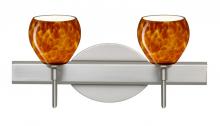 Besa Lighting 2SW-560518-SN - Besa Wall Tay Tay Satin Nickel Amber Cloud 2x40W G9