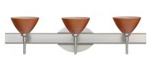 Besa Lighting 3SW-1743CH-SN - Besa Wall Domi Satin Nickel Cherry 3x40W G9