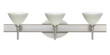 Besa Lighting 3SW-1743KR-SN - Besa Wall Domi Satin Nickel Chalk 3x40W G9