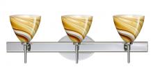 Besa Lighting 3SW-1779HN-CR - Besa Wall Mia Chrome Honey 3x40W G9