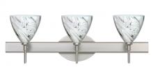 Besa Lighting 3SW-1779MG-LED-SN - Besa Wall Mia Satin Nickel Marble Grigio 3x5W LED