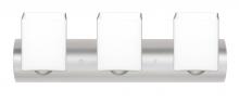 Besa Lighting 3WZ-449807-LED-SN - Besa Wall Rise Satin Nickel Opal Matte 3x9W LED