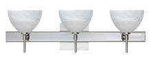 Besa Lighting 3SW-467952-CR-SQ - Besa Wall With Sq Canopy Brella Chrome Marble 3x40W G9