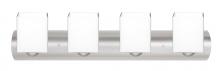 Besa Lighting 4WZ-449807-LED-SN - Besa Wall Rise Satin Nickel Opal Matte 4x9W LED