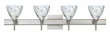 Besa Lighting 4SW-1779MG-SN-SQ - Besa Wall With SQ Canopy Mia Satin Nickel Marble Grigio 4x40W G9